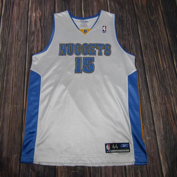 Vintage Reebok Denver Nuggets Carmelo Anthony Jersey Mens 44 NBA #15